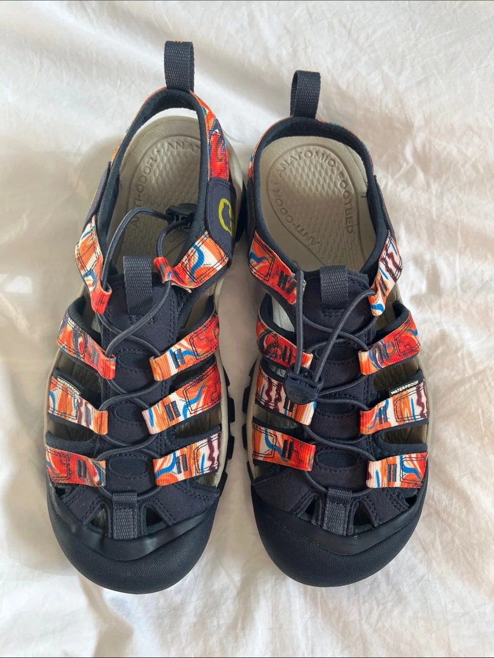 NEW WITHOUT TAGS Keen Newport Retro Sandal orange navy blue men’s size 8.5
